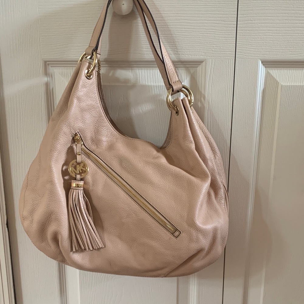 Michael Kors Leather Blush Hobo Bag with Dustbag.